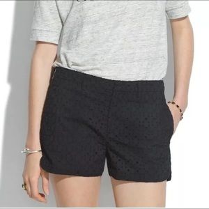 Madewell Women’s Black Floral eyelet Shorts